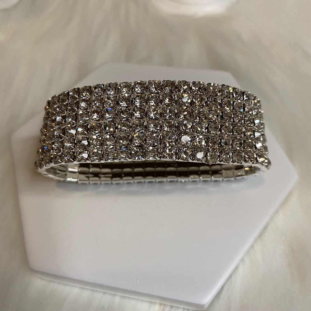 Bling Crystal Stretch Bracelet 6 Row